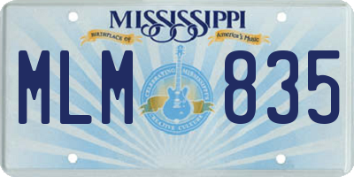 MS license plate MLM835