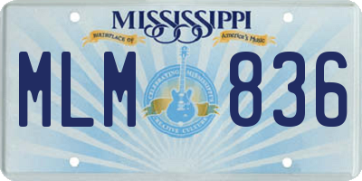 MS license plate MLM836