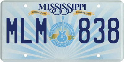 MS license plate MLM838