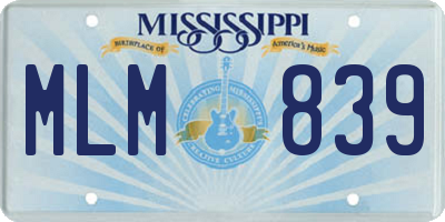 MS license plate MLM839
