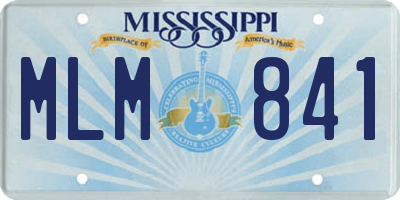 MS license plate MLM841