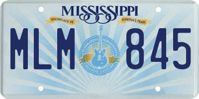 MS license plate MLM845