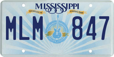 MS license plate MLM847