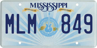 MS license plate MLM849