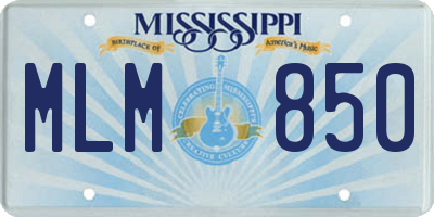 MS license plate MLM850