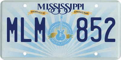 MS license plate MLM852