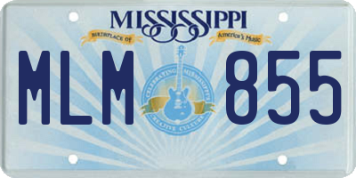 MS license plate MLM855