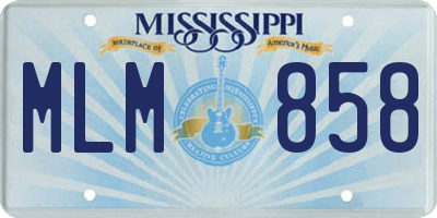 MS license plate MLM858
