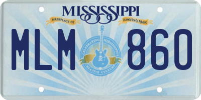 MS license plate MLM860