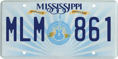 MS license plate MLM861