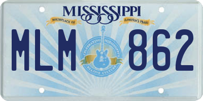 MS license plate MLM862