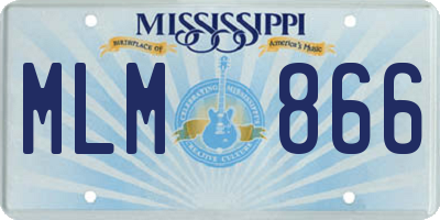 MS license plate MLM866