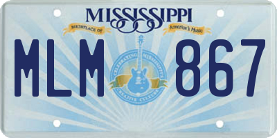 MS license plate MLM867