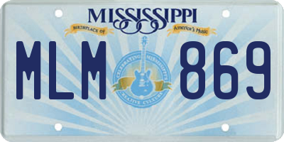 MS license plate MLM869