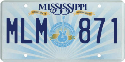 MS license plate MLM871