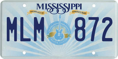 MS license plate MLM872