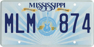 MS license plate MLM874