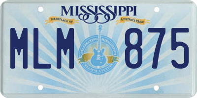 MS license plate MLM875