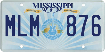 MS license plate MLM876