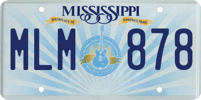 MS license plate MLM878