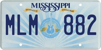 MS license plate MLM882