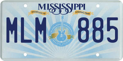 MS license plate MLM885