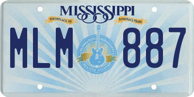 MS license plate MLM887
