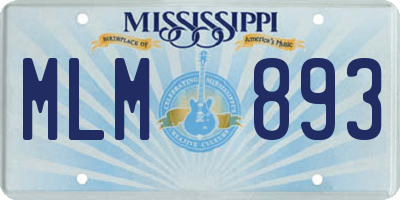MS license plate MLM893