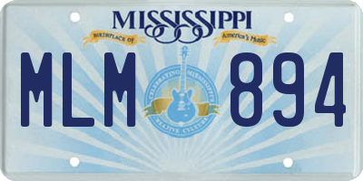 MS license plate MLM894