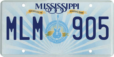 MS license plate MLM905
