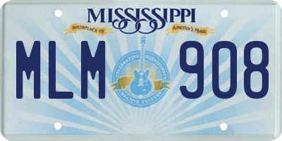 MS license plate MLM908