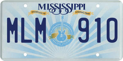 MS license plate MLM910
