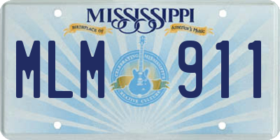 MS license plate MLM911