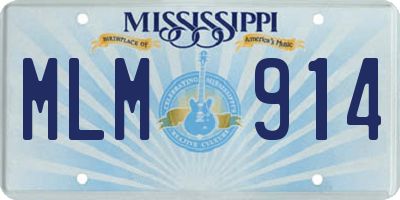 MS license plate MLM914