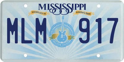 MS license plate MLM917