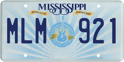 MS license plate MLM921