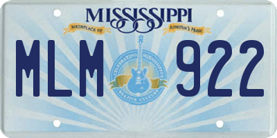 MS license plate MLM922