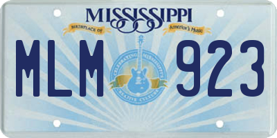 MS license plate MLM923