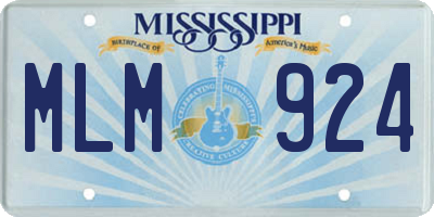 MS license plate MLM924