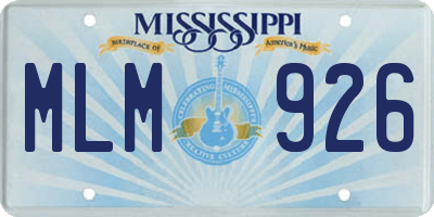 MS license plate MLM926