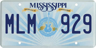 MS license plate MLM929