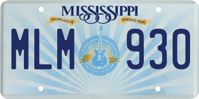 MS license plate MLM930