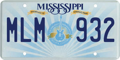 MS license plate MLM932