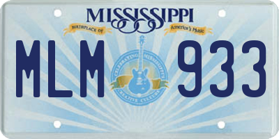 MS license plate MLM933