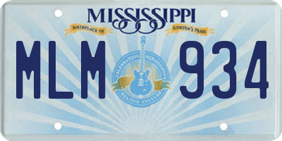 MS license plate MLM934
