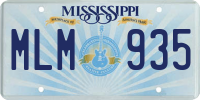 MS license plate MLM935