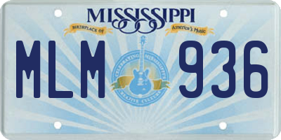 MS license plate MLM936