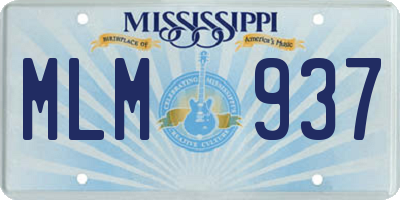 MS license plate MLM937