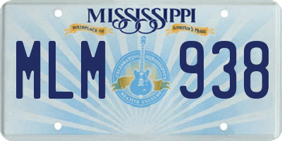 MS license plate MLM938