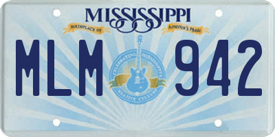 MS license plate MLM942